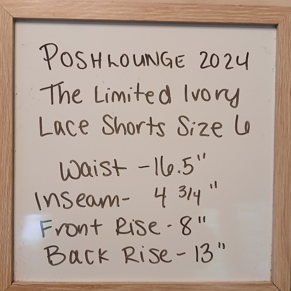 The Limited Elegant Ivory Lace Women's Shorts Size 6 Faux Pockets - Picture 7 of 7